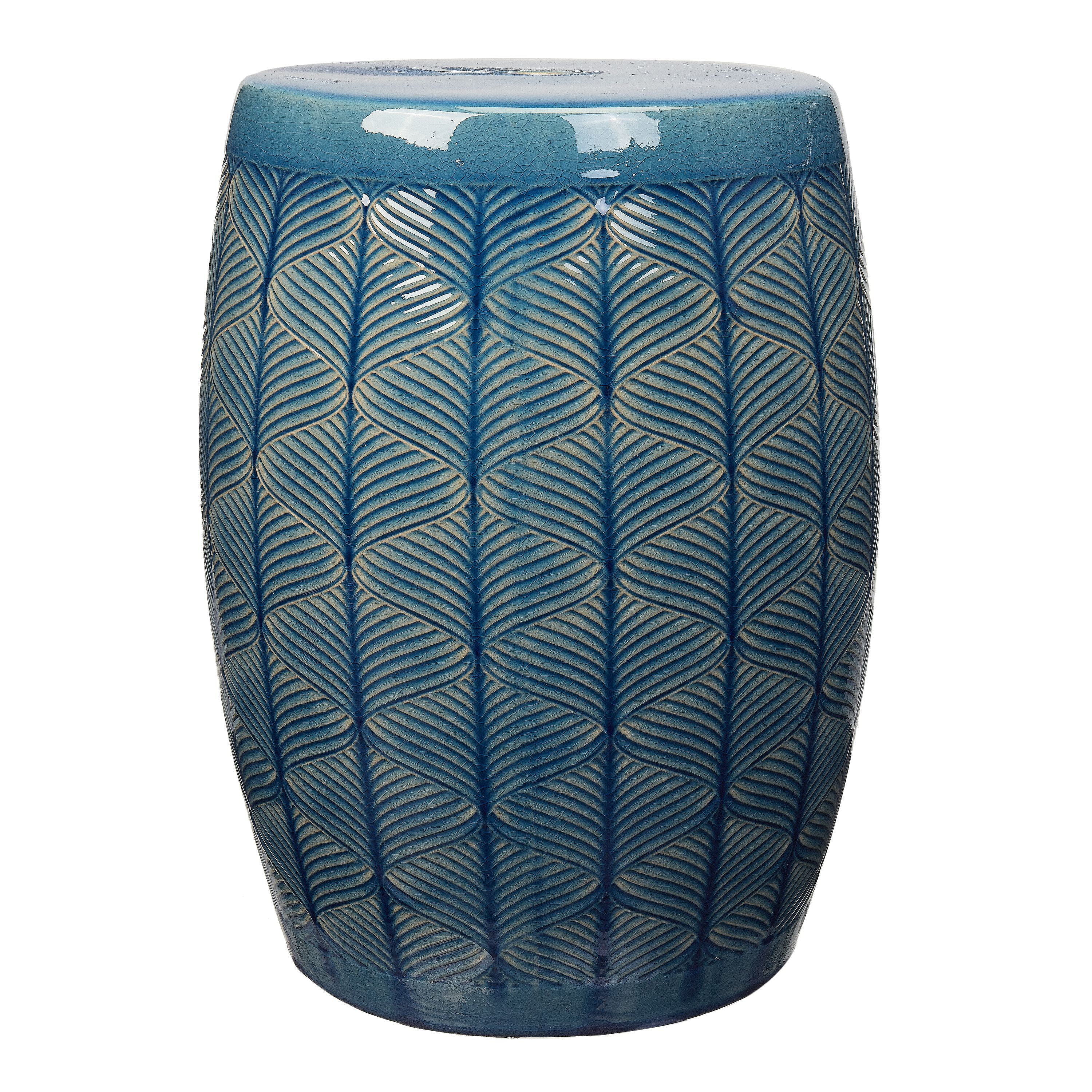 Better Homes & Gardens 17" Marina Ceramic Garden Stool, Blue - Walmart.com | Walmart (US)