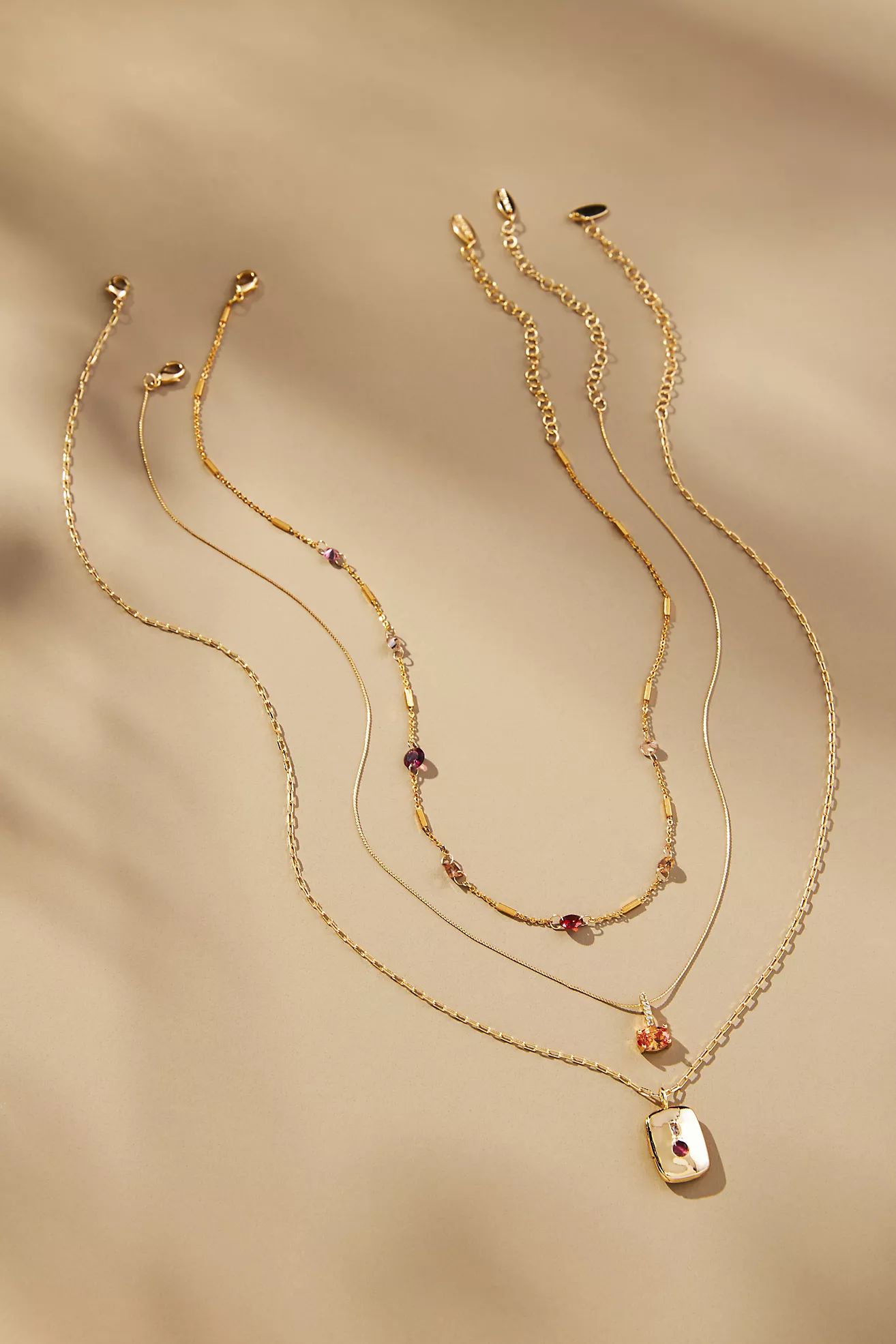 Birthstone Necklaces, Set of 3 | Anthropologie (US)