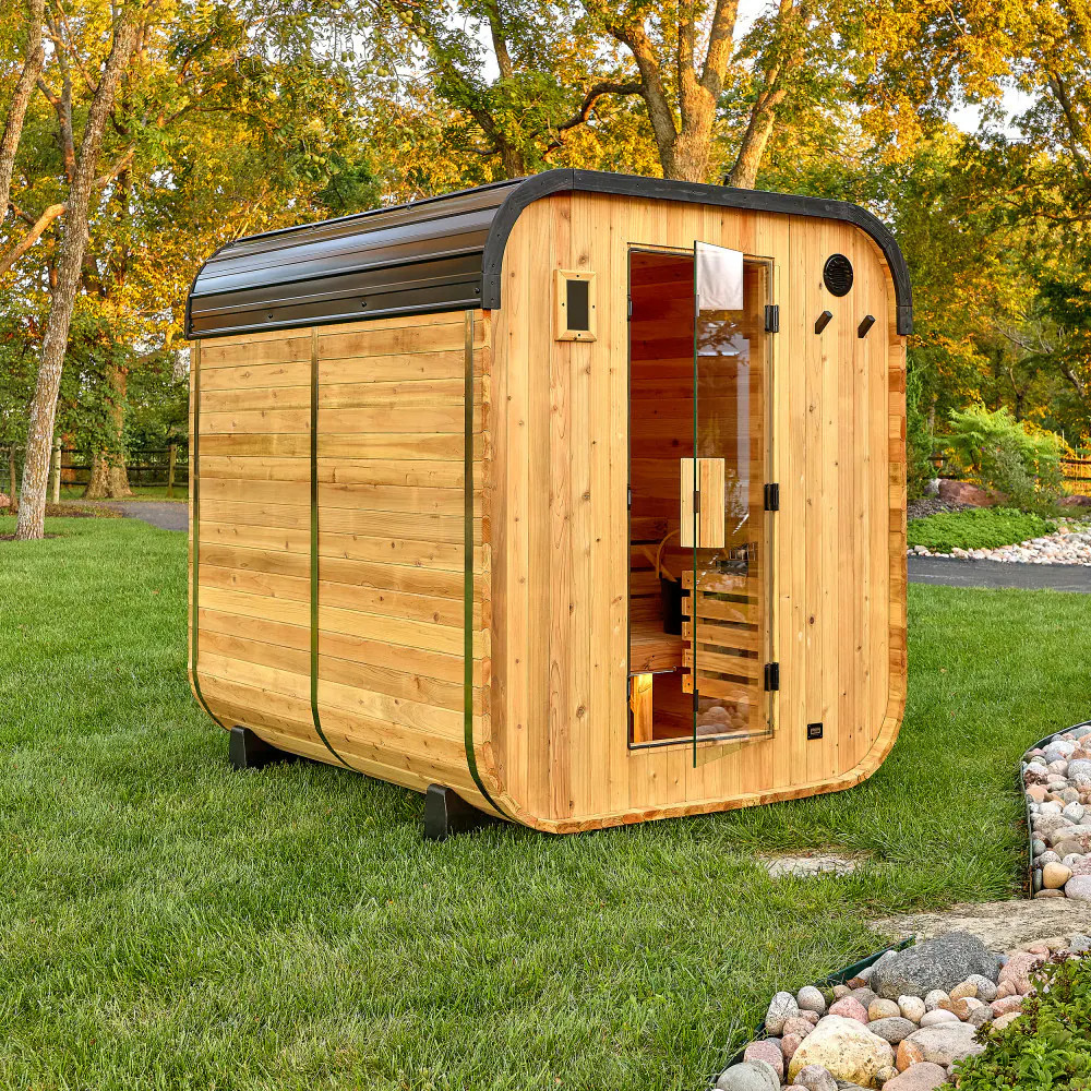 Backyard Discovery 78.25-in H x 76.25-in W x 69.5-in D Wood Electric sauna one_size | 2504677COM | Lowe's