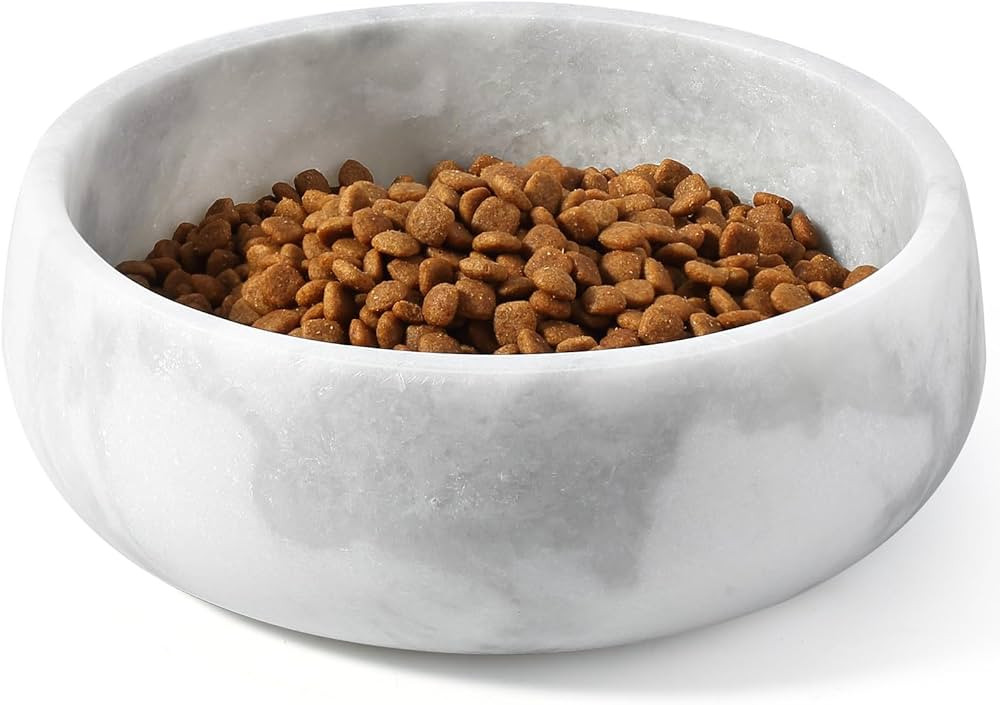 Karibiber Marble Dog Bowl, 5lbs Non-Slip Cat and Dog Food Bowl Dish, Non-Tipping Weighted Puppy P... | Amazon (US)