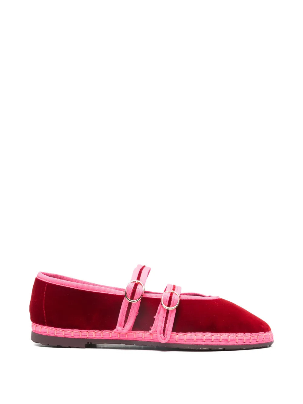 FLABELUS Claire double-strap Ballet Flats | Red | FARFETCH UK | Farfetch Global