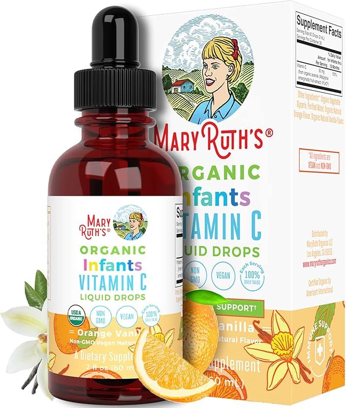 Vitamin C Supplement for Babies | USDA Organic Vitamin C Liquid Drops for Infants | Ages 6-12 Mon... | Amazon (US)