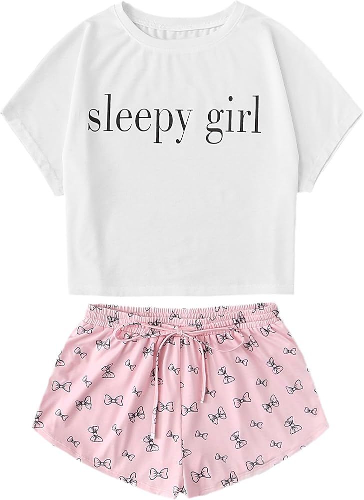 DIDK Women's Flamingo Print Cami and Plaid Shorts Pajama Set | Amazon (US)