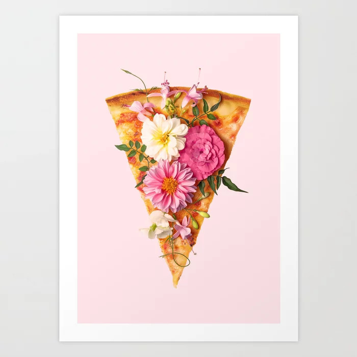 FLORAL PIZZA Art Print | Society6