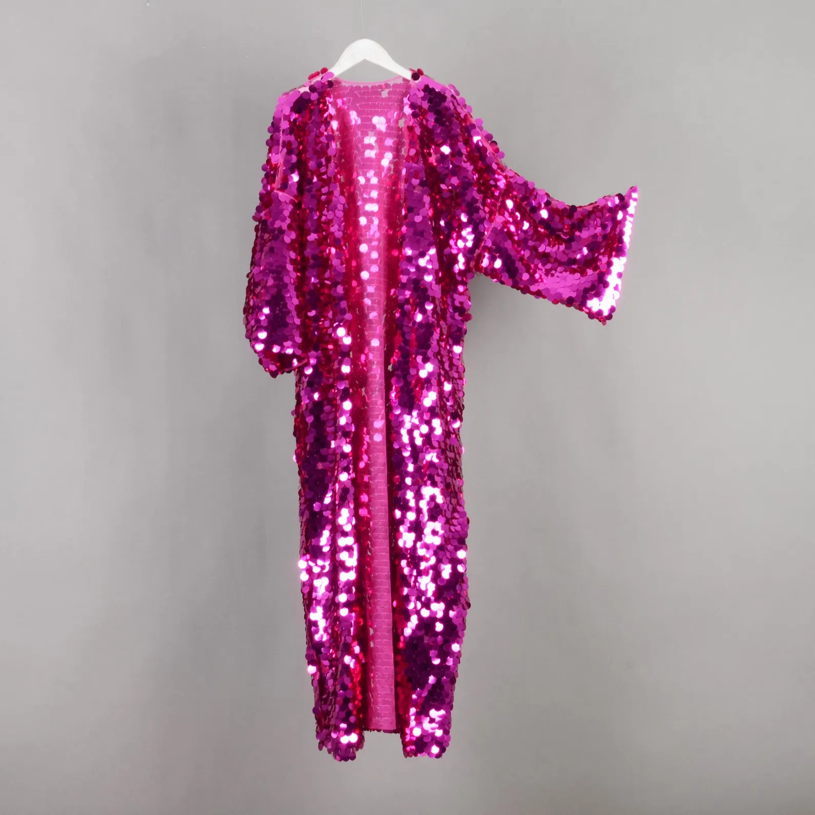 Hot Pink Sequin Kimono,floor Length,festival Kimono,sequin Duster,rave Clothing, Coat Bohemian,fe... | Etsy (US)