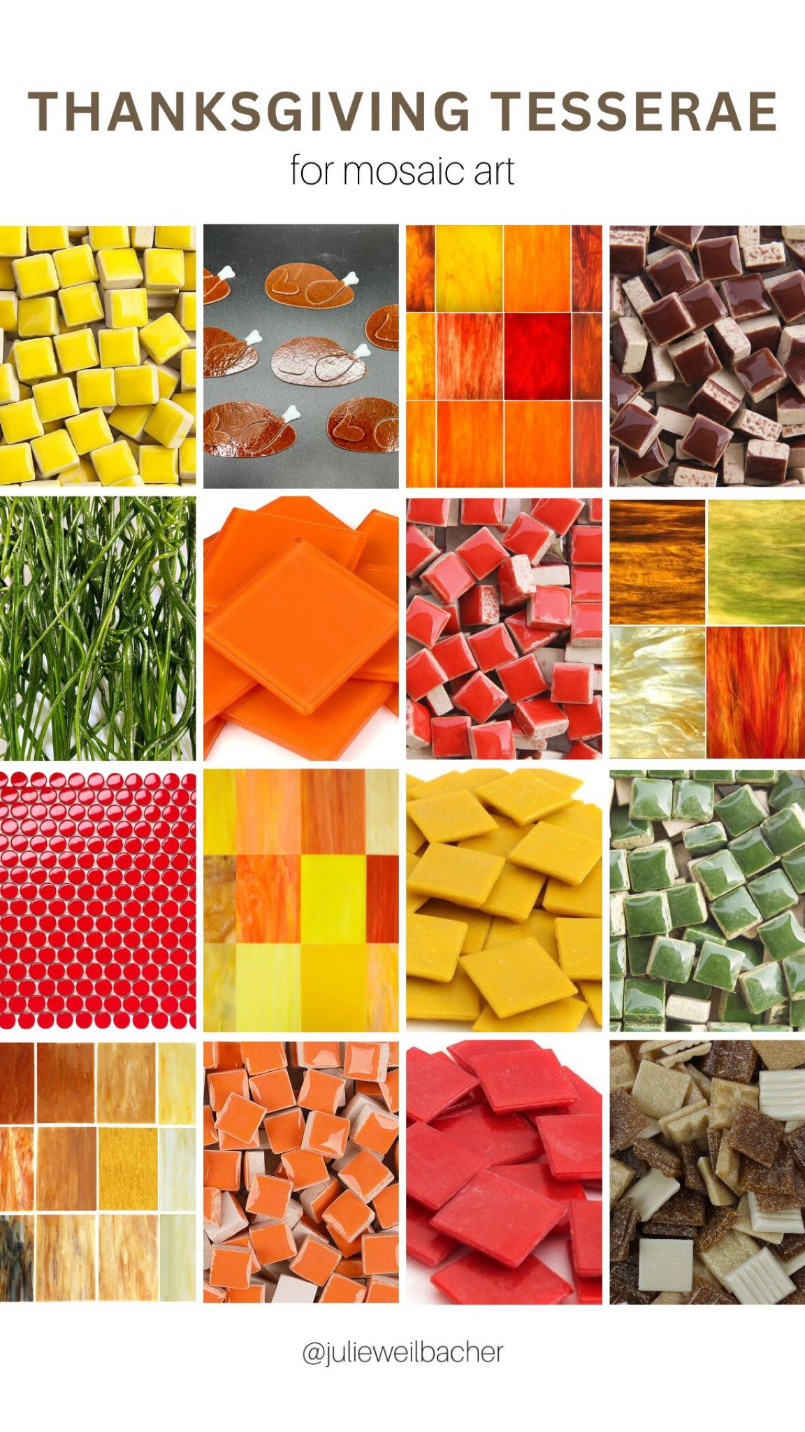 Fall is in the air….and in your mosaic artwork!🍂 

Here’s some glass and ceramic tesserae inspiration in beautiful fall colors of red, yellow, orange, brown, and green. 

For mosaic tips, tutorials, inspiration, and so much more please visit my YouTube channel: YouTube.com/julieweilbacher. 

Follow @julieweilbacher on Instagram for all things mosaic art including tile mosaic, glass mosaic, penny tile, stained glass mosaic, and ceramic mosaic.

#LTKSeasonal #LTKhome #LTKHoliday