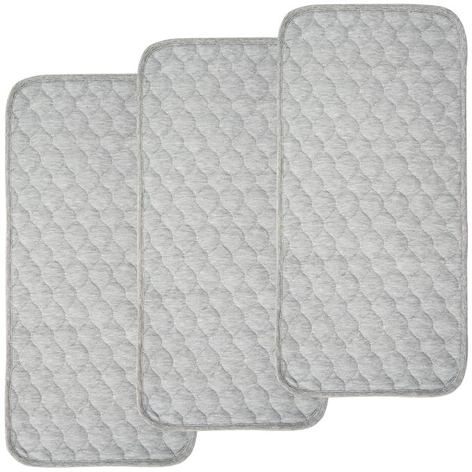 BlueSnail Quilted Thicker Waterproof Changing Pad Liners, 3 Count (Gray) | Amazon (US)