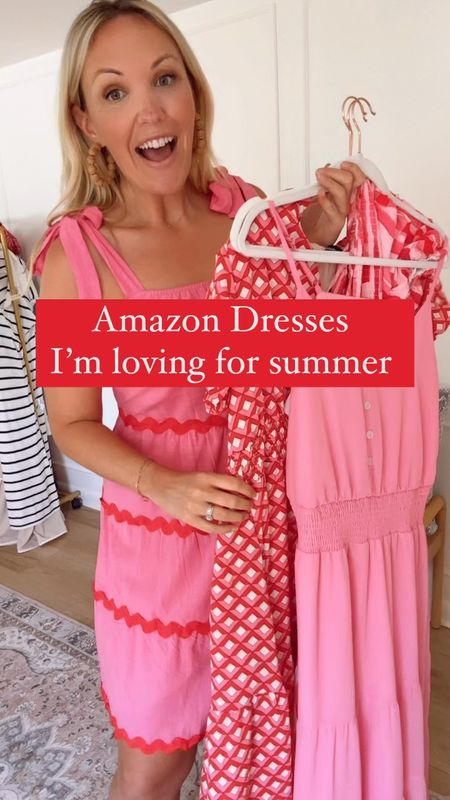 Bright Amazon dresses! Pretty for vacation or everyday! I’m wearing a med  

#LTKSeasonal #LTKStyleTip #LTKMidsize