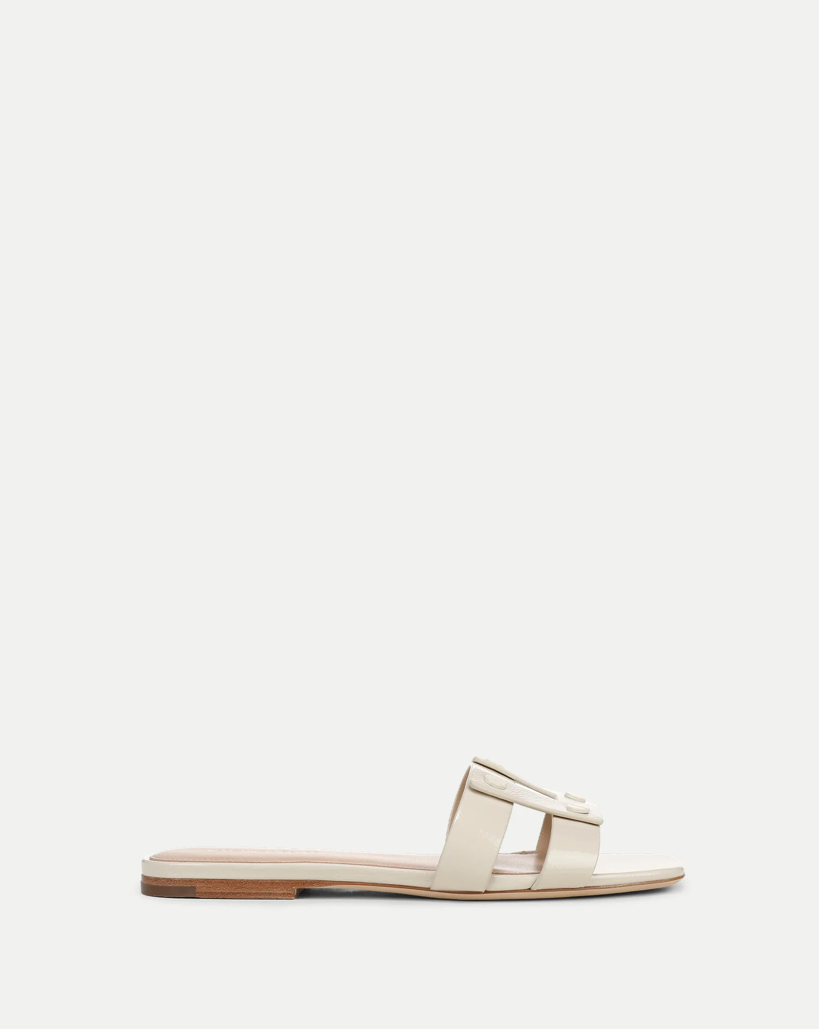 Veronica Beard Via Slide Sandal Ecru | Veronica Beard