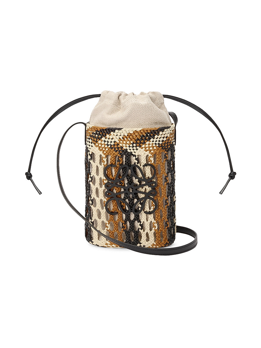 Women's LOEWE x Paula's Ibiza Monogram Square Pocket Bucket Bag - Chocolate Ochre | Saks Fifth Avenue