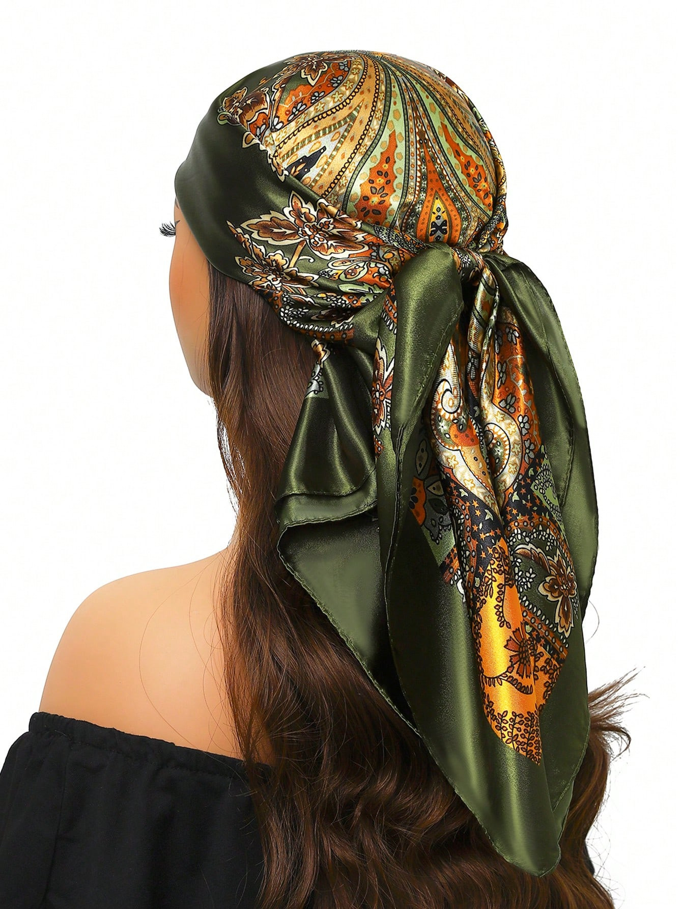 1pc 90*90cm Popular Lightweight Multiuse Bandanna Scarf, Muslim Headscarf, Outdoor Wind-Proof Sha... | SHEIN