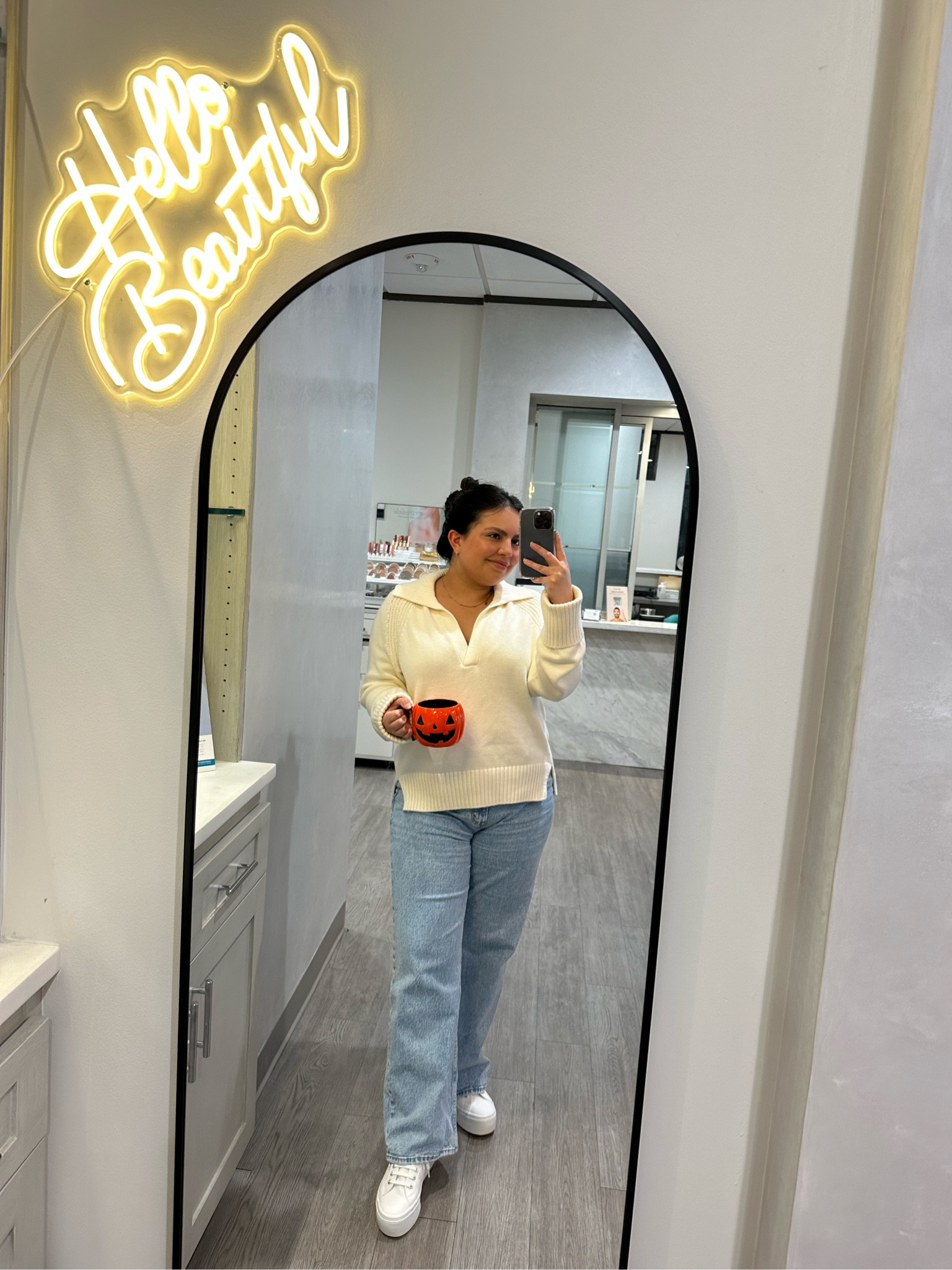 White sweater 
Platform sneakers
Halloween mug 
Work casual 
Fall sweater essentials 
Abercrombie outfit 


#LTKstyletip #LTKfindsunder100 #LTKshoecrush