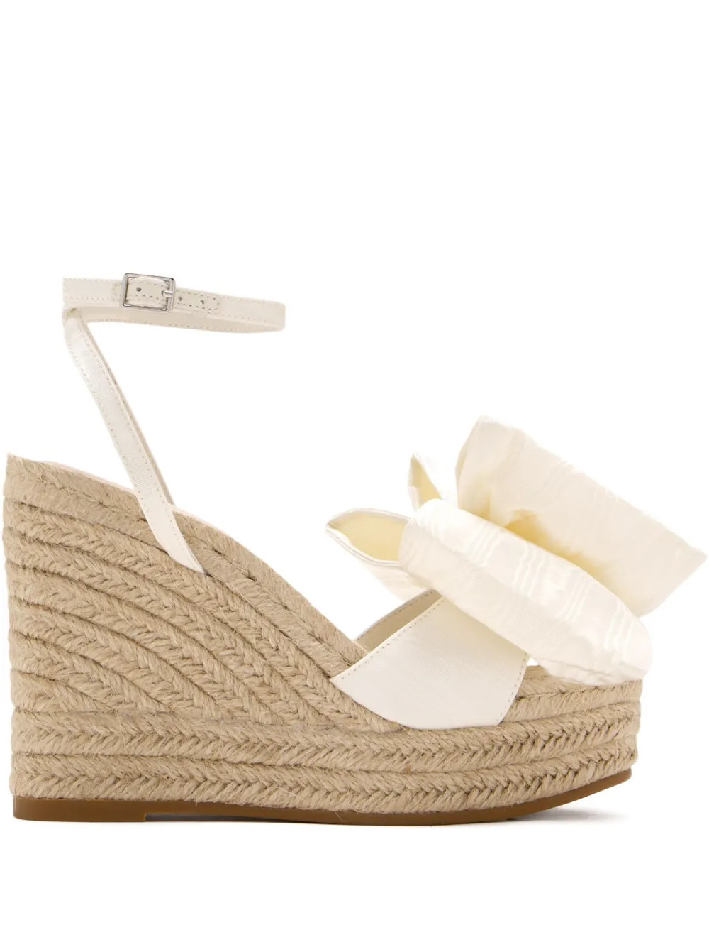 Loeffler Randall 102mm Angelina bow-detail wedge espadrille - Neutrals | Farfetch Global