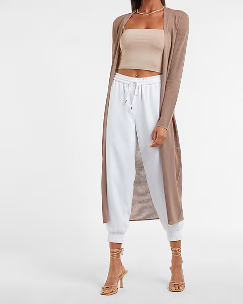 Long Open Stitch Duster Cardigan | Express