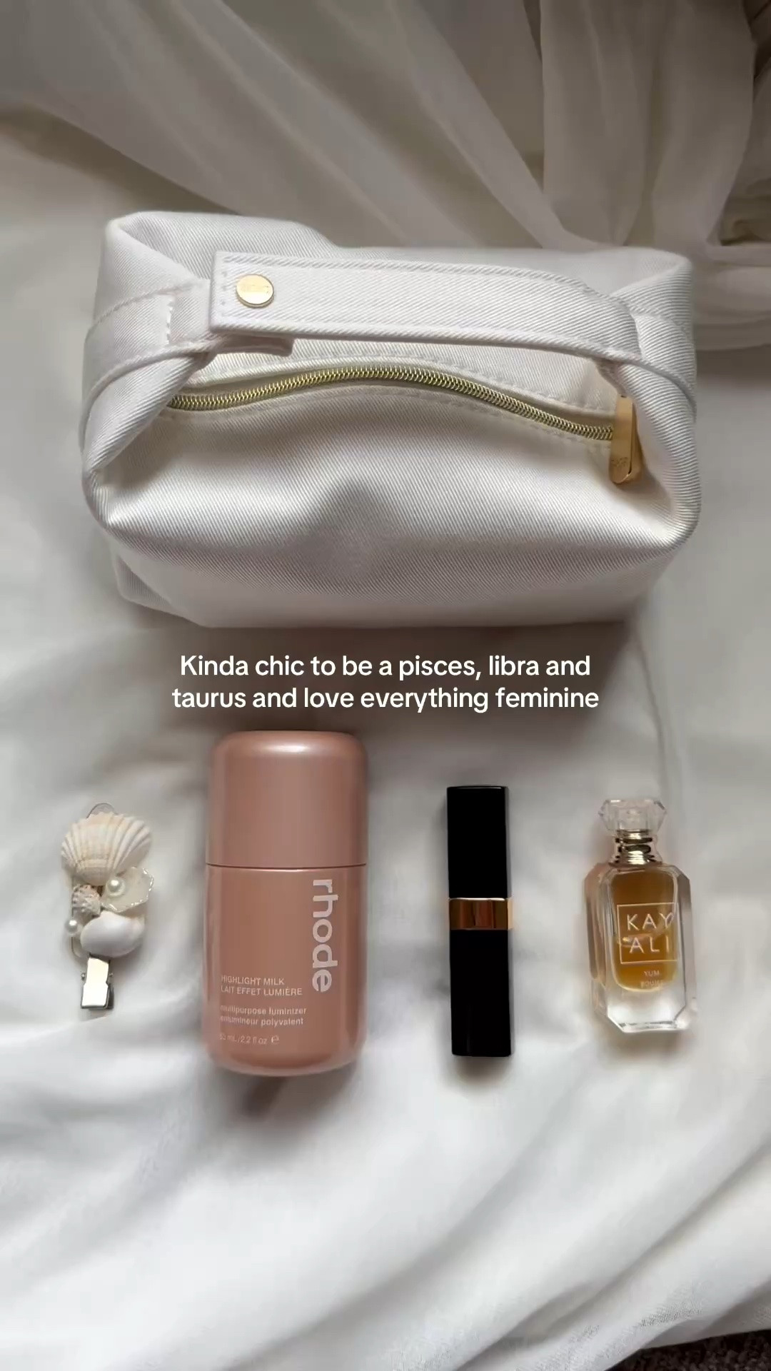 Some of my favorite feminine items: the #KayAli Boujee Marshmallow perfume, #Rhode Highlight Milk and the #Chanel Rouge Coco in the shade Moment ✨ 

#summerbeauty #summerperfume #chanelmakeup

#LTKBeauty