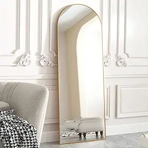 HARRITPURE 58"x18" Arched Full Length Mirror Free Standing Leaning Mirror Hanging Mounted Mirror ... | Amazon (US)