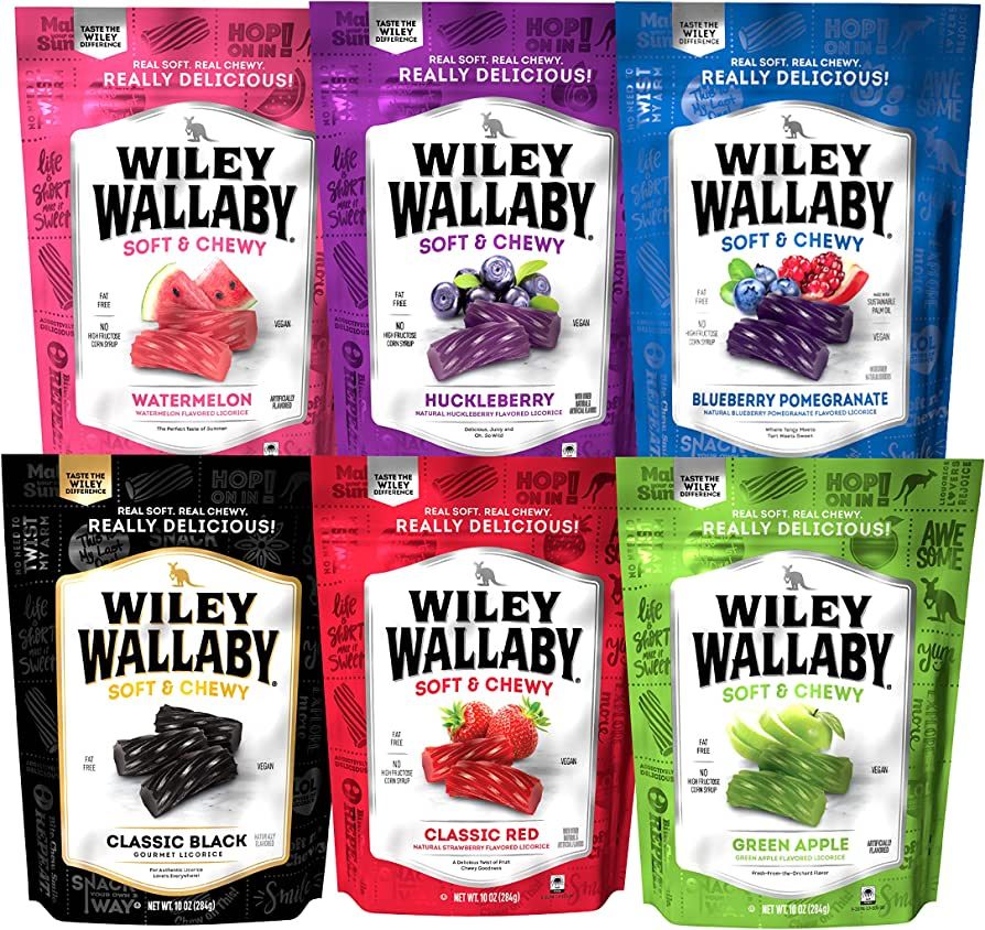 Wiley Wallaby Licorice 10 Ounce Classic Gourmet Australian Style Soft & Chewy Licorice Candy Vari... | Amazon (US)