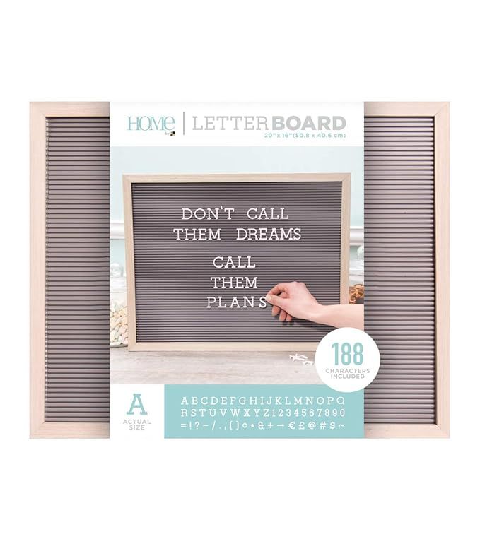 20" x16" Oak Gray Letter Board with 1" White Letters | Amazon (US)