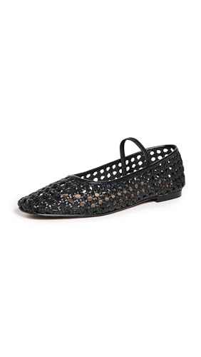 Madewell Women's The Greta Crochet Ballet Flats, True Black, 6.5 Medium US | Amazon (US)