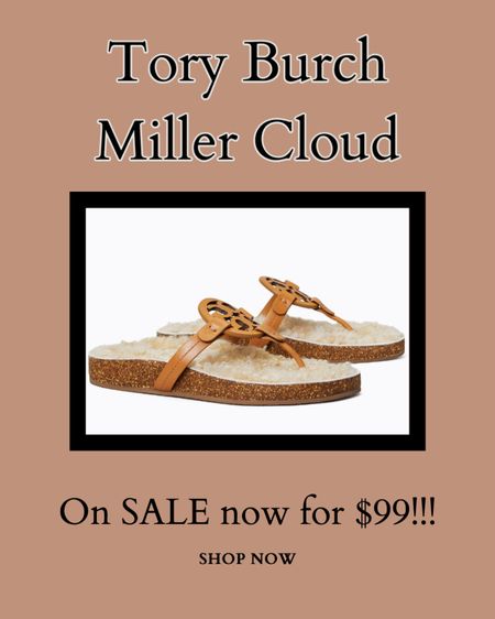 SALE ALERT!!! Tory Burch Miller Sandals with comfy soft shearling lining - Like walking on a cloud and under $100 🎄🎄Great Gift 🎁 
Christmas Gift - Holiday Outfit - Christmas Outfit #LTKunder100 #LTKGiftGuide #LTKU 
Shoe Crush 

#LTKsalealert #LTKshoecrush #LTKHoliday