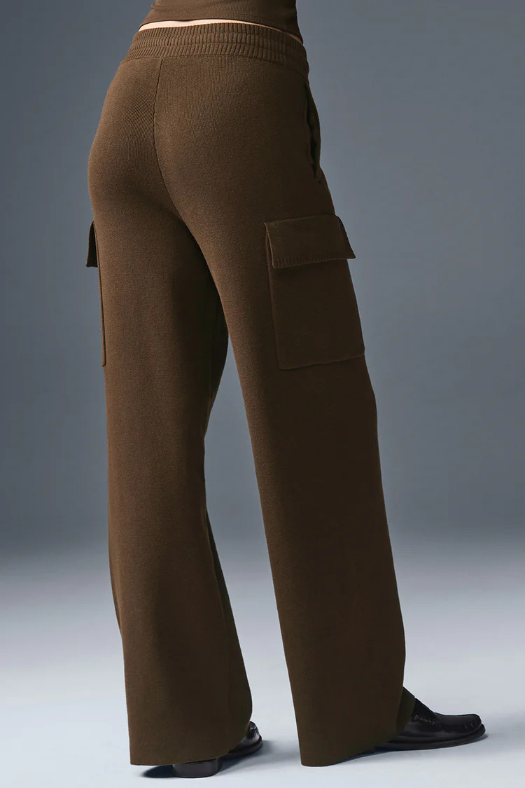 Scholar Knit High-Waist Cargo Pant - Espresso | Alo Yoga (US)