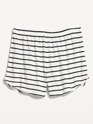 High-Waisted Sunday Sleep Dolphin-Hem Pajama Shorts for Women -- 3.5-inch inseam | Old Navy (US)