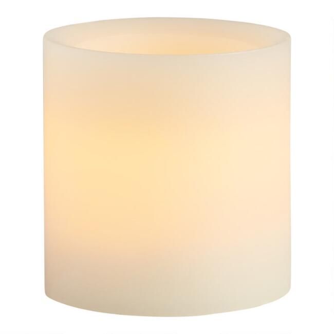 3x3 Ivory Flameless LED Pillar Candle | World Market