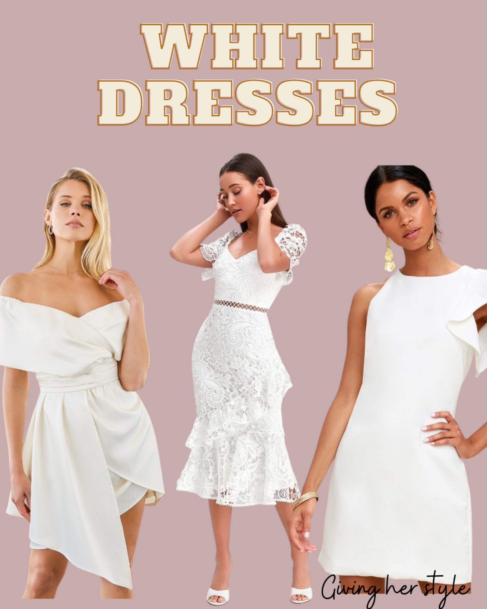 White dresses from Lulu’s 
| white dress | bride | for the bride | formal | mini dress | short dress | midi dress | bridal | reception dress | rehearsal dinner dress | fall | fall wedding | fall bride | fall dress | fall dresses | long sleeve dress | fall bridal | white dress fall | wedding | bridal shower dress | bridal shower | bachelorette | bridal tea | wedding events | bridal events | engagement party | travel | vacation | graduation | wedding dress | affordable dresses | affordable wedding dress | wedding dress under 100 | wedding dress under 200 | summer dress | summer dresses | summer wedding | elopement | elope | destination wedding | elopement dress | elopement wedding dress | bridal separates | bridal tea | engagement photos | engagement | for the bride | maxi dress | modern | chic | classy bride | 
#dresses #bridal #wedding

#LTKwedding #LTKSeasonal #LTKunder100