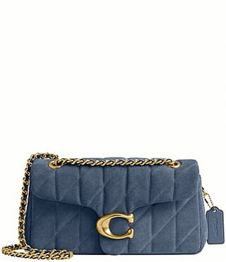 COACH Tabby Suede Convertible Shoulder Bag 26 with Quilting - Light Denim | Dillard's