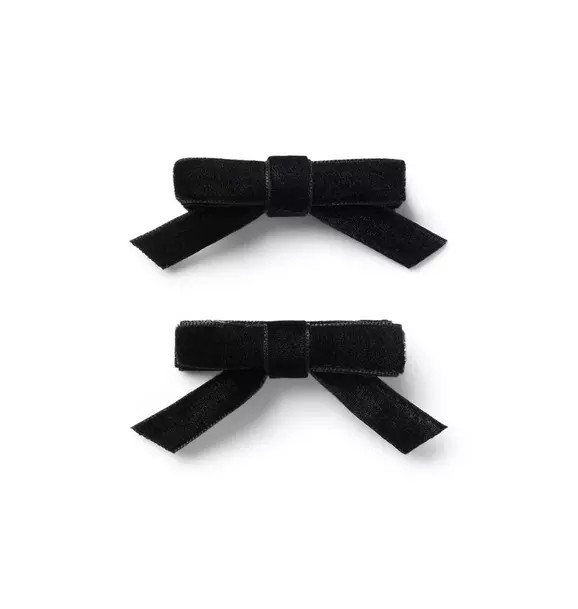 Velvet Bow Barrette Set | Janie and Jack