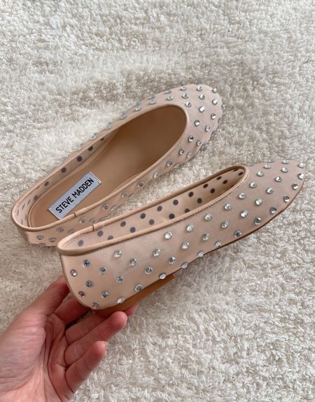 Mesh crystal ballerina flats - comfy and true to size (under $100)

#LTKshoecrush #LTKfindsunder100