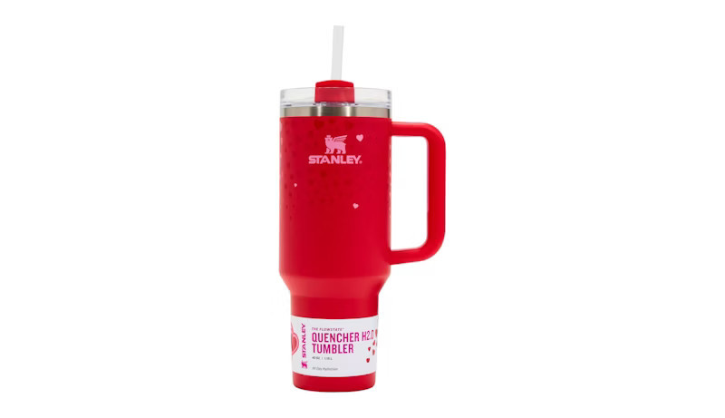 Stanley x Target Exclusive Valentines Day Flowstate Quencher 40oz Tumbler in Ruby Hearts | StockX