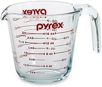 Pyrex Prepware 6001075 2-cup Measuring Cup, Red Graphics, Clear | Amazon (US)