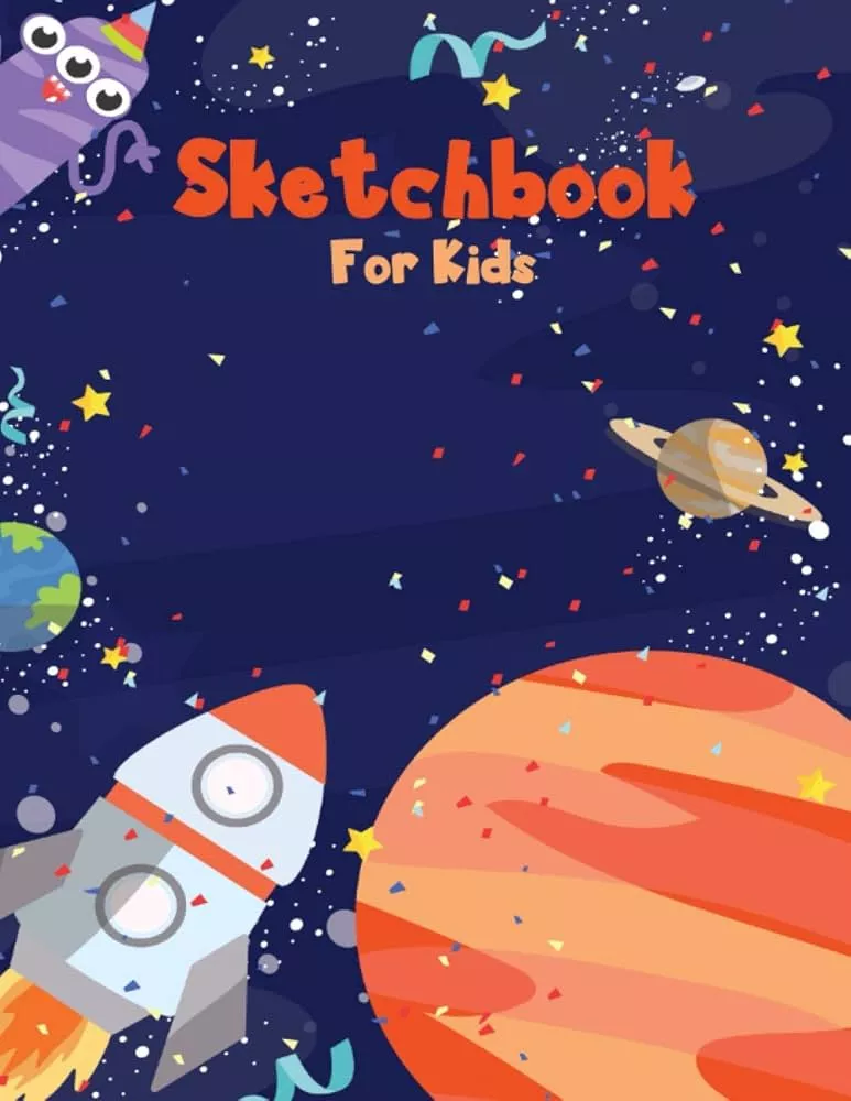 Cat Sketchbook for Kids ages 4-8 Blank Paper for Drawing.