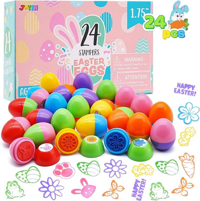 JOYIN 24Pcs Easter Egg Stampers Great Easter Eggs Hunt Game Toys, Easter Theme Party, Easter Bask... | Amazon (US)