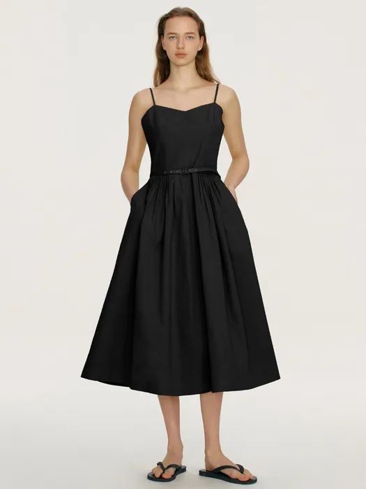 SAGYE Flare Camisole Dress _ Black | W Concept (US)