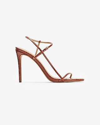 Thin Strap Textured Heels | Express