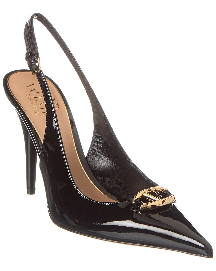 Valentino VLogo 90 Patent Slingback Pump | Shop Simon