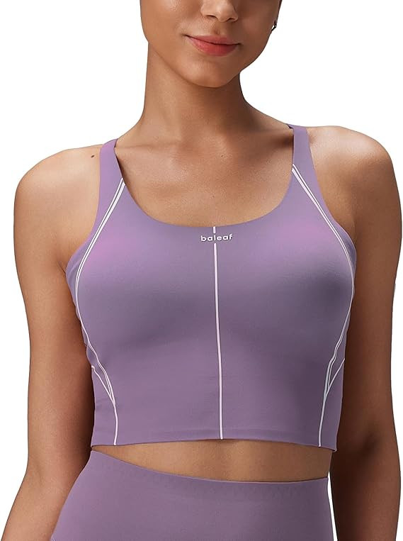 baleaf Freeleaf Broadway Womens Spaghetti Strap Dance Sports Bras, High Impact Crisscross Back, P... | Amazon (US)