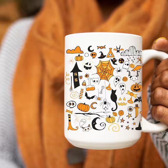 It's the Little Things Halloween Doodles Mug Fall Mugs - Etsy | Etsy (US)