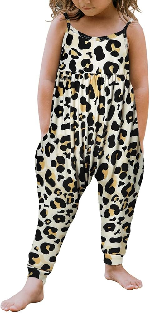 Yousie Toddler Girls Kids Jumpsuit One Piece Floral Dinosaur Playsuit Strap Romper Summer Outfits... | Amazon (US)