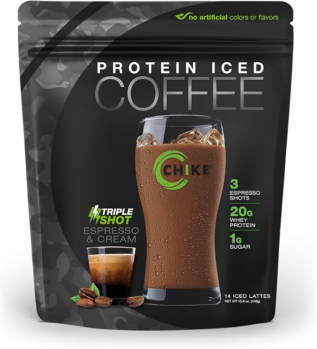 CHIKE Triple Shot Espresso & Cream Protein Iced Coffee, 20 G Protein, 3 Shots Espresso, 1 G Sugar... | Amazon (US)