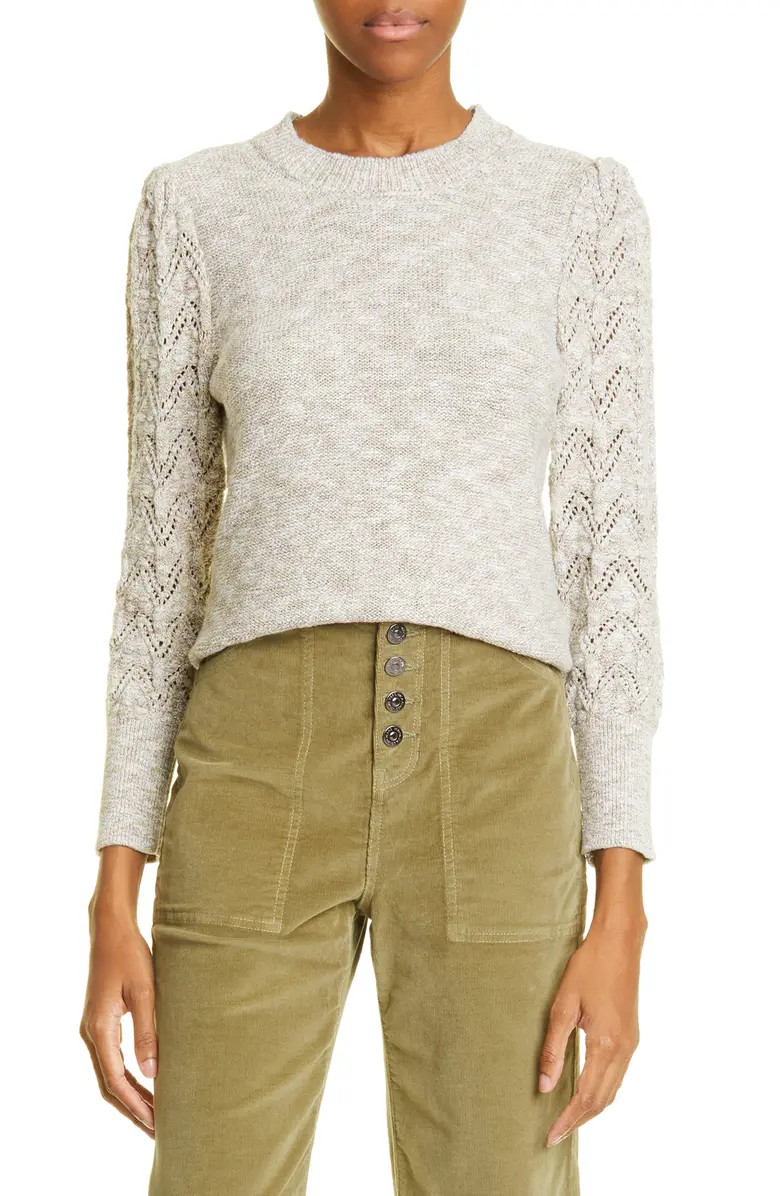 Metto Pointelle Stitch Cotton Sweater | Nordstrom