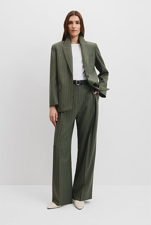 Pinstripe Wool Pant | Country Road