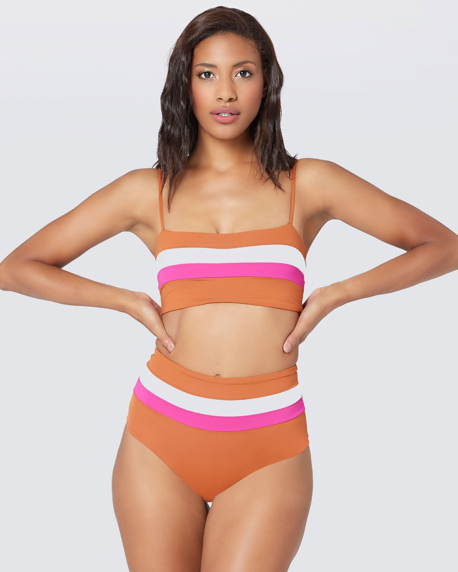 rebel stripe bikini top | L*Space