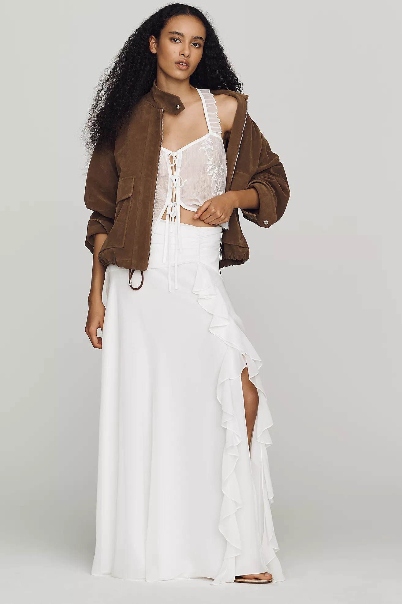 By Anthropologie Lara Ruffle Skirt | Anthropologie (US)