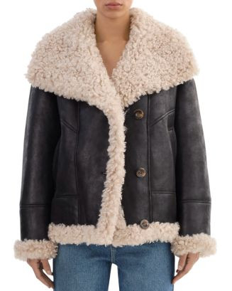 Demi Faux Leather Fleece Trim Jacket | Bloomingdale's (US)