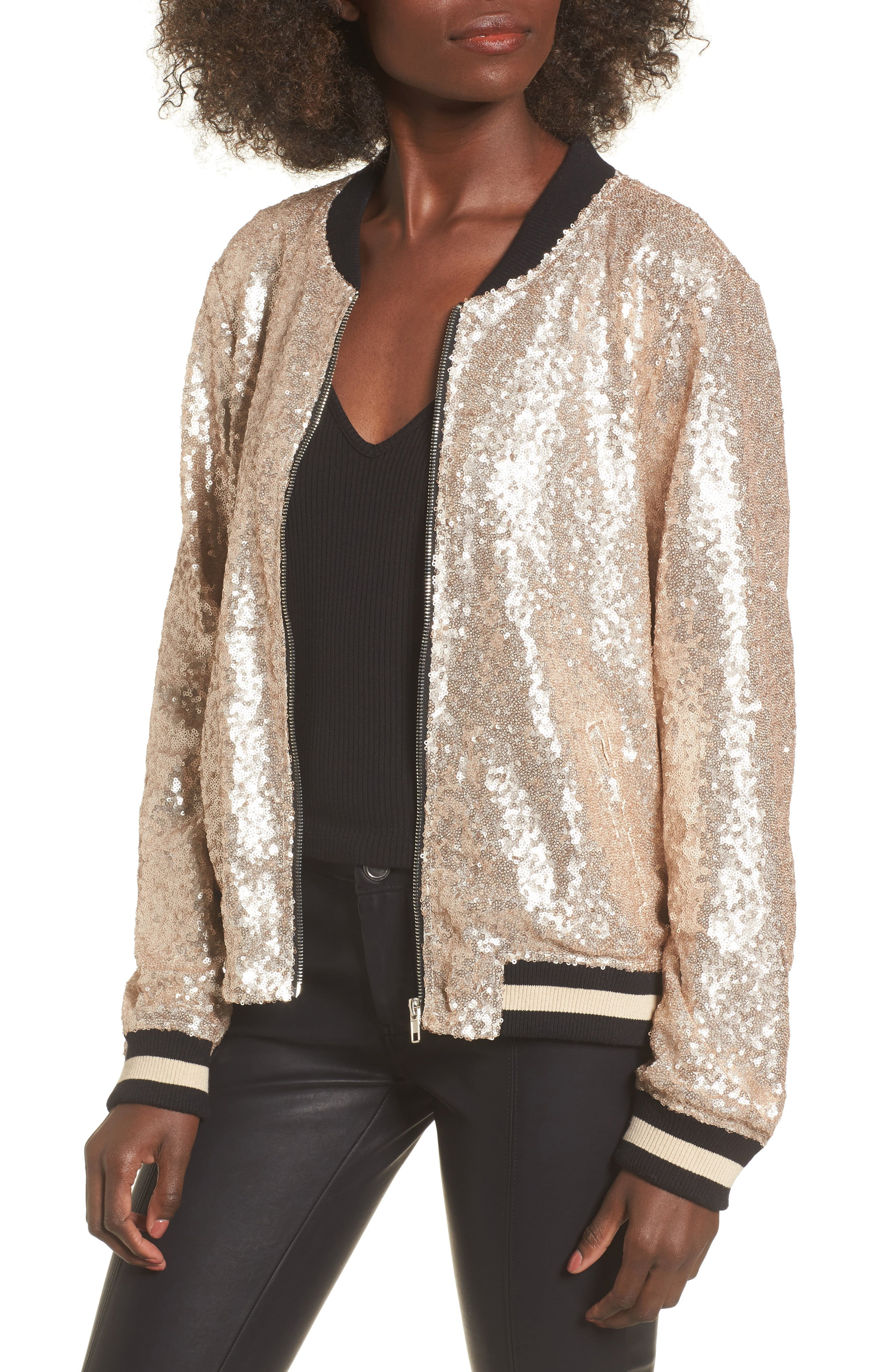 Haute Matte Sequin Bomber | Nordstrom