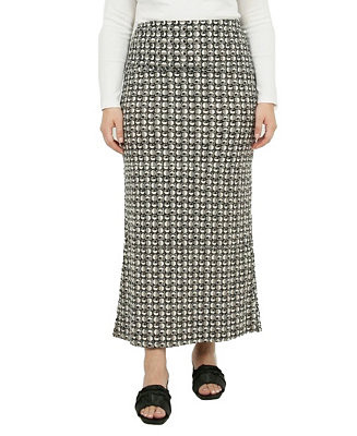 Plus Size Essential Curvy Geometric Print Maxi Skirt | Macy's