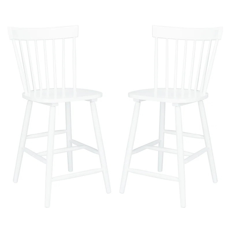 Stacee Solid Wood Stool (Set of 2) | Wayfair North America
